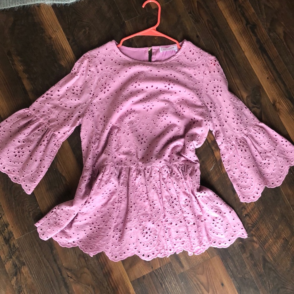 Lavender peplum top